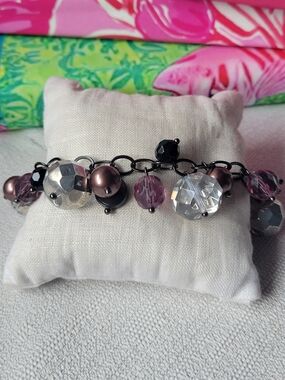 Lia Sophia Vintage Multi-colored, Beaded Charm Bracelet